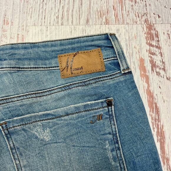 NWT MAVI SERENA ANKLE Low-Rise Super Skinny Jeans SIZE 27 Blue Patchwork Denim - Picture 9 of 12